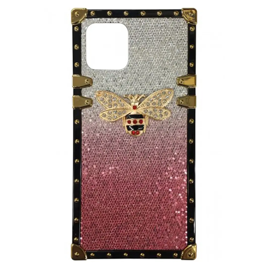 iPhone 12 Pro Max Glitter Butterfly Case Rose Gold